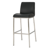 Christopher Knight Home® - Noble House - Vasos Black Leather Barstool - Set of 2