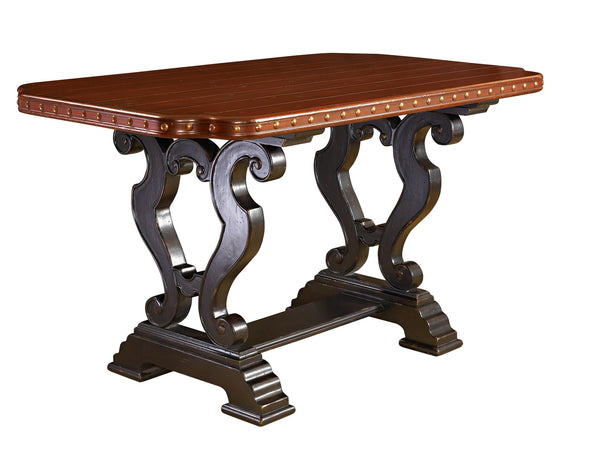 Lexington Tommy Bahama Home Sienna Bistro Table - Elegant British Colonial Design With Hand-hewn Top And Warm Tamarind Finish Cassis  621-873