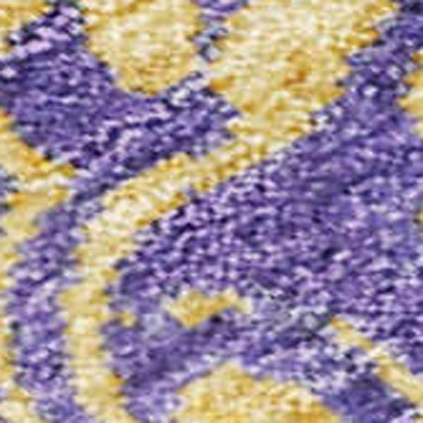 HomeRoots 5' Vibrant Purple and Gold Floral Washable Area Rug - Durable Indoor/Outdoor Style for Any Space! 621015