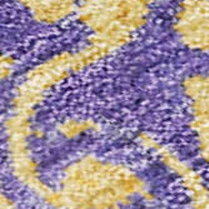 HomeRoots 9' Vibrant Purple and Gold Floral Washable Area Rug for Indoor/Outdoor Use - Durable & Stylish Decor 621018