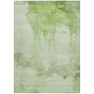 HomeRoots 5' X 8' Artichoke Green Abstract Area Rug - Stylish, Durable & Washable for Indoor/Outdoor Spaces! 621105