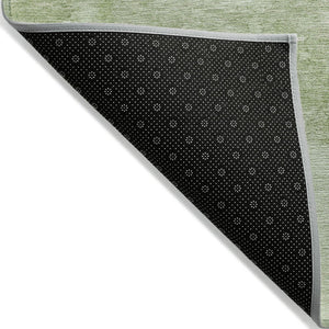 HomeRoots 5' X 8' Artichoke Green Abstract Area Rug - Stylish, Durable & Washable for Indoor/Outdoor Spaces! 621105