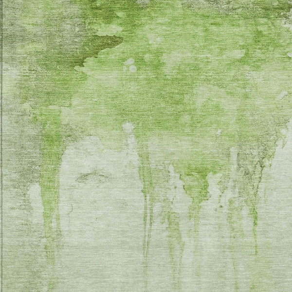 HomeRoots 5' X 8' Artichoke Green Abstract Area Rug - Stylish, Durable & Washable for Indoor/Outdoor Spaces! 621105