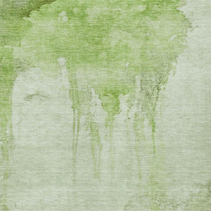 HomeRoots 9' X 12' Artichoke Green & Ivory Abstract Area Rug – Washable, Durable, Stylish for Indoor & Outdoor Use 621108