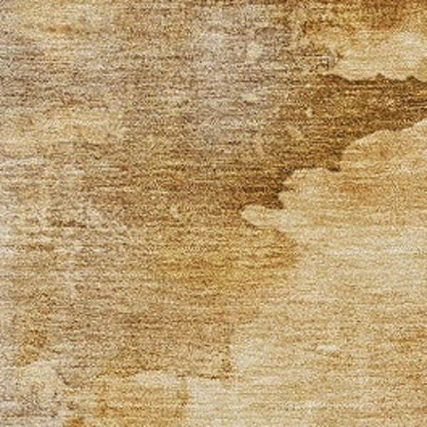 HomeRoots 8' X 10' Gold and Beige Abstract Washable Area Rug - Stylish, Durable, Indoor/Outdoor Perfect Fit! 621113