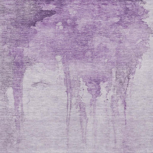 HomeRoots 5' X 8' Lavender & Lilac Abstract Area Rug - Stylish, Washable, Indoor/Outdoor, Durable Design for Any Space 621117
