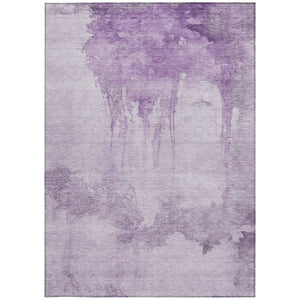 HomeRoots 5' X 8' Lavender & Lilac Abstract Area Rug - Stylish, Washable, Indoor/Outdoor, Durable Design for Any Space 621117