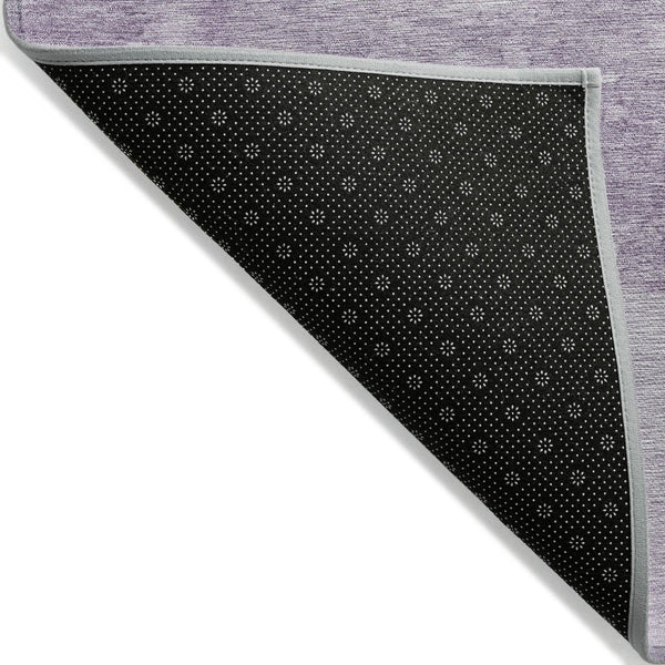 HomeRoots 8' Round Abstract Area Rug in Lavender and Lilac – Stylish, Washable, Indoor/Outdoor, Stain-Resistant! 621118