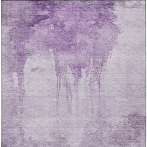 HomeRoots 9' X 12' Contemporary Lavender Lilac Abstract Area Rug - Durable, Washable, Indoor/Outdoor Design 621120
