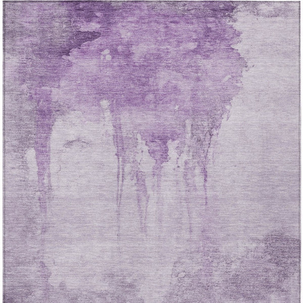 HomeRoots 10' X 14' Contemporary Lavender & Lilac Abstract Area Rug – Washable, Versatile for Indoor & Outdoor Use 621121
