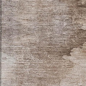HomeRoots 10' Taupe and Ivory Abstract Washable Area Rug for Indoor/Outdoor - Durable, Stylish, Easy Care! 621133