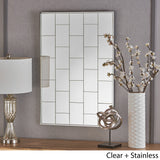 Christopher Knight Home® - Noble House - Serafina Glam Brick Patterned Wall Mirror