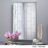 Christopher Knight Home® - Noble House - Serafina Glam Brick Patterned Wall Mirror