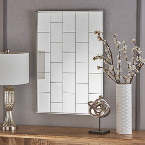 Christopher Knight Home® - Noble House - Serafina Glam Brick Patterned Wall Mirror