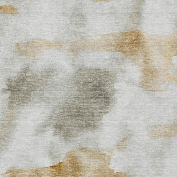 HomeRoots 8' X 10' Modern Beige Copper & Gray Abstract Washable Area Rug for Indoor/Outdoor Versatility 621187