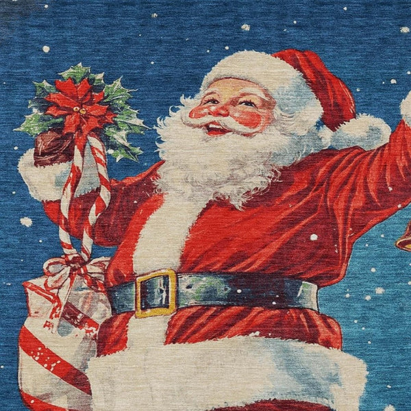 HomeRoots 5' Santa Claus Area Rug - Vibrant, Washable Indoor/Outdoor Design for High-Traffic Spaces & Fun Decor 621227