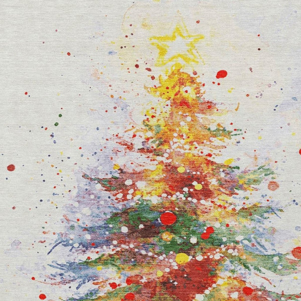 HomeRoots 5' X 8' Festive Christmas Tree Area Rug – Washable, Stain-Resistant, Indoor/Outdoor Charm for All Spaces 621239
