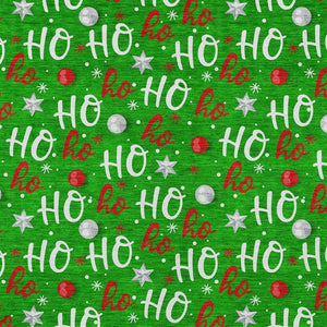HomeRoots 8' X 10' Ho Ho Ho Washable Area Rug - Festive Green, White & Red Design for Indoor/Outdoor Spaces 621247