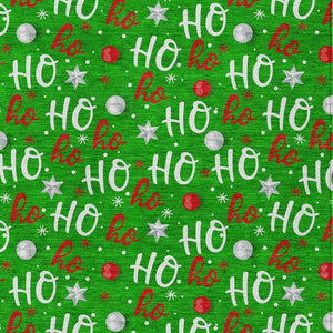 HomeRoots 10' Ho Ho Ho Festive Green, White & Red Washable Area Rug - Perfect for Indoor & Outdoor Spaces! 621249