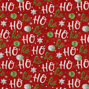 HomeRoots 9' X 12' Festive "HO HO HO" Washable Indoor/Outdoor Area Rug – Durable, Easy-Clean, Perfect for Any Space! 621260