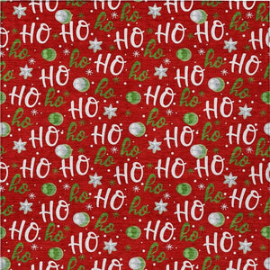 HomeRoots 9' X 12' Festive "HO HO HO" Washable Indoor/Outdoor Area Rug – Durable, Easy-Clean, Perfect for Any Space! 621260