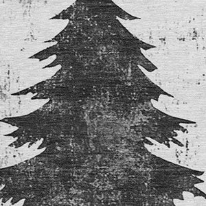 HomeRoots 8' Gray and Silver Round Trees Rug - Stylish, Washable, Durable, Perfect for Indoor & Outdoor Use! 621264