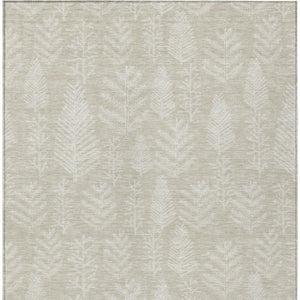 HomeRoots 5' X 8' Washable Beige and Ivory Trees Area Rug – Durable, Stylish for Indoor & Outdoor Use, Easy Care 621299