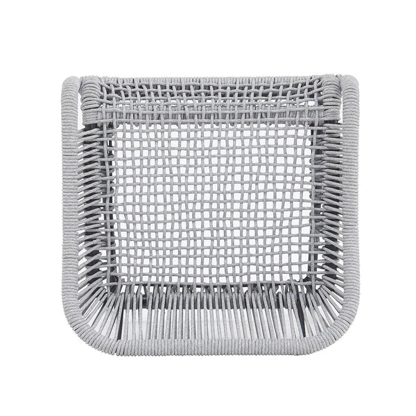 English Elm Christopher Knight Home® - La La Push outdoor rope bar stool set of 2 — brown woven polyester seat with rust‑resistant black iron frame Light Gray N775P176900G