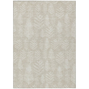 HomeRoots 9' X 12' Washable Beige and Ivory Trees Area Rug – Durable, Stylish Design for Indoor & Outdoor Use! 621302