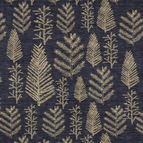 HomeRoots 10' Washable Black and Gold Trees Area Rug - Stylish Indoor/Outdoor Design for High-Traffic Spaces 621309
