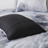 Intelligent Design Cassiopeia Modern/Contemporary Watercolor Tie Dye Printed Duvet Cover Set with Throw Pillow ID12-2389 Charcoal