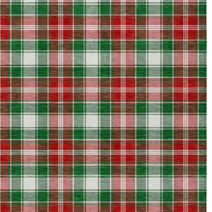 HomeRoots 5' Emerald Red and White Plaid Indoor Outdoor Area Rug - Durable, Washable, Perfect for Any Space! 621431