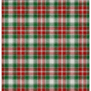 HomeRoots 9' X 12' Emerald Red & White Plaid Area Rug - Washable, Stain-Resistant for Indoor/Outdoor Charm 621434