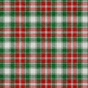 HomeRoots 9' X 12' Emerald Red & White Plaid Area Rug - Washable, Stain-Resistant for Indoor/Outdoor Charm 621434