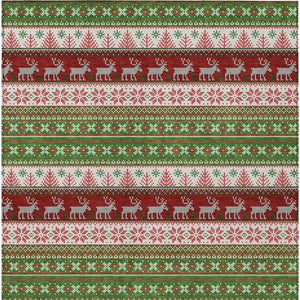 HomeRoots 5' X 8' Indoor Outdoor Area Rug with Deer Motif - Durable, Washable, and Stylish for Any Space 621449