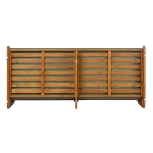 English Elm Outdoor Acacia Wood Three Seat Sofa with Thick Foam Cushions for Patio Living N773P302635G
