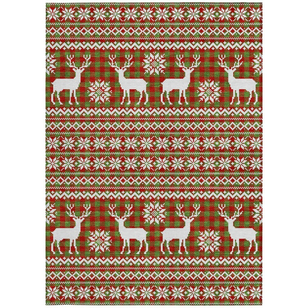 HomeRoots 10' Indoor Outdoor Area Rug with Deer Motif – Durable, Washable, and Stylish for Home & Patio Spaces 621519