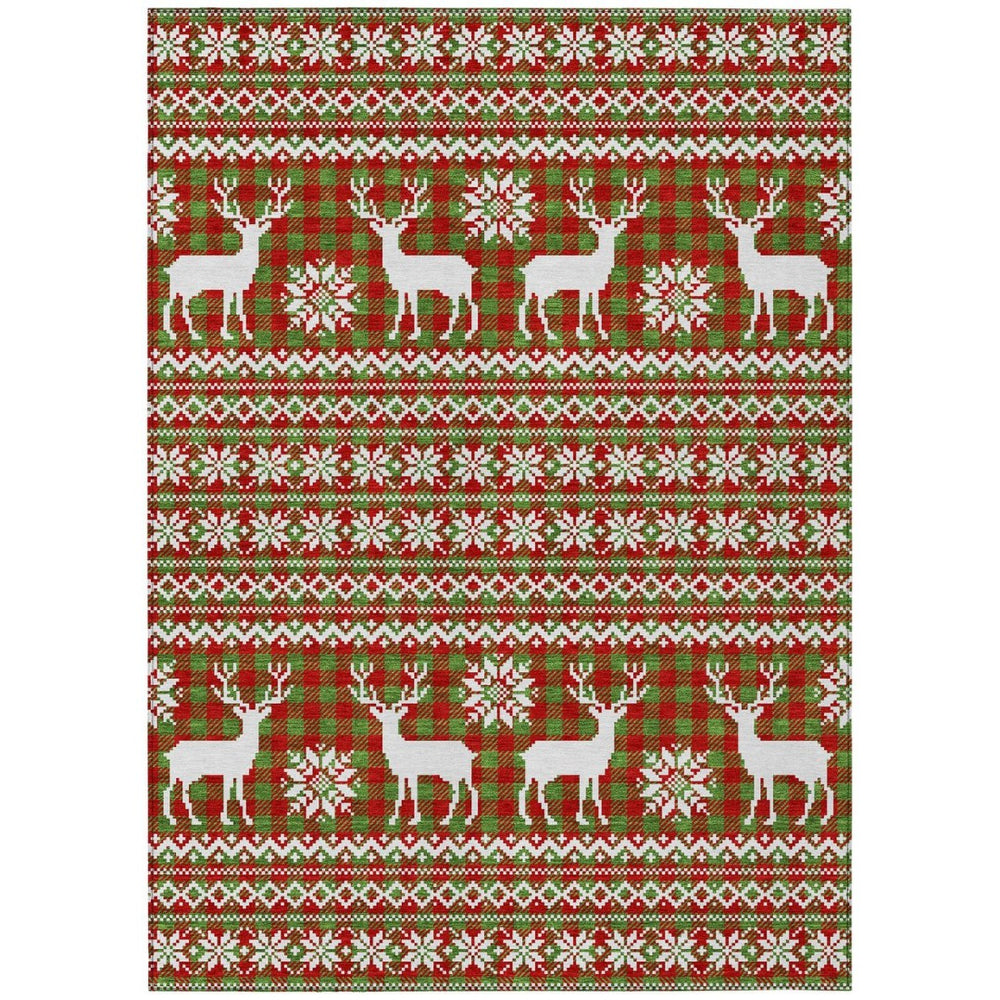 HomeRoots 10' Indoor Outdoor Area Rug with Deer Motif – Durable, Washable, and Stylish for Home & Patio Spaces 621519