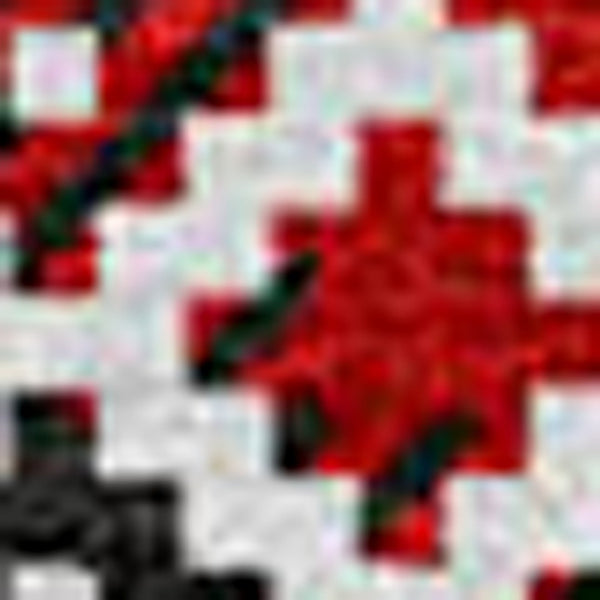 HomeRoots 8' Red Black And Ivory Round Deer Rug – Washable, Durable, Stylish for Indoor & Outdoor Spaces 621546