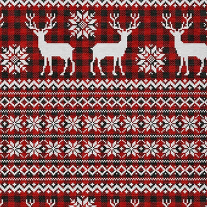 HomeRoots 10' X 14' Deer Washable Area Rug in Bold Red, Black & Ivory – Perfect for Indoor & Outdoor Spaces! 621549