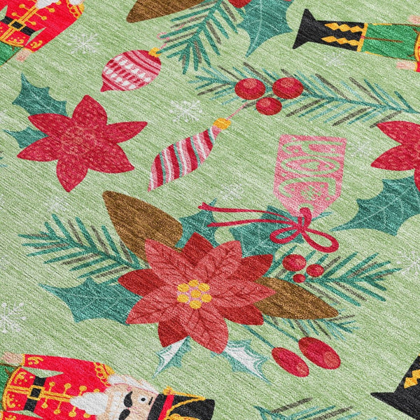 HomeRoots 8' X 10' Vibrant Floral Washable Area Rug - Indoor/Outdoor Durable Design for High-Traffic Spaces 621565