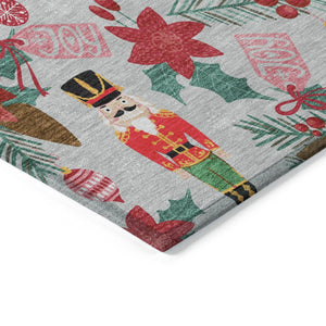 HomeRoots 9' Floral Washable Area Rug for Indoor & Outdoor Use - Durable, Stylish, Stain-Resistant Design! 621596
