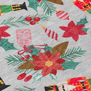 HomeRoots 9' Floral Washable Area Rug for Indoor & Outdoor Use - Durable, Stylish, Stain-Resistant Design! 621596