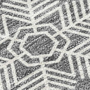 HomeRoots 10' Snowflake Washable Area Rug – Gray Blue & Ivory, Perfect for Indoor Outdoor Use, Durable Design! 621627