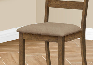 English Elm Dining Chair Set Of 2 - Upholstered Beige Side Chairs With Walnut Legs For Stylish Comfort & Support B2710P218870