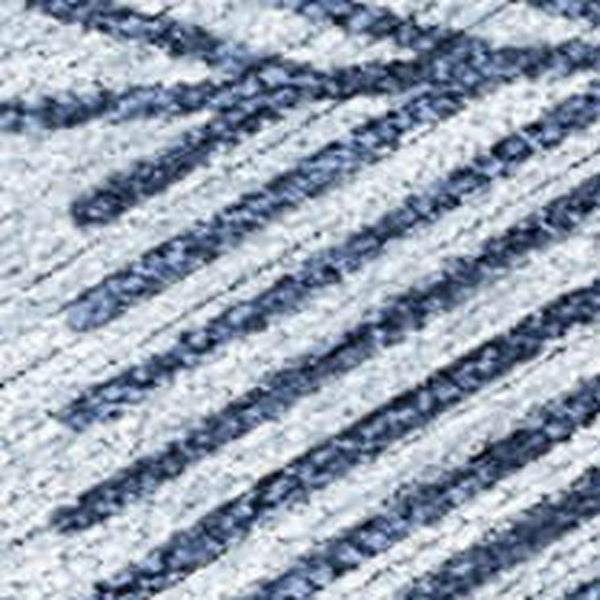 HomeRoots 8' Indoor Outdoor Sky Blue, Navy & Ivory Snowflake Area Rug - Durable, Washable & Stylish Décor 621649