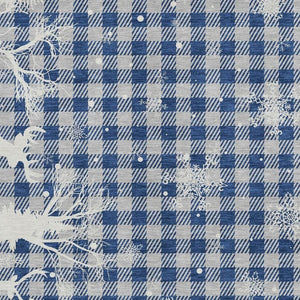 HomeRoots 9' Stylish Blue, Ivory & Gray Plaid Washable Indoor/Outdoor Area Rug - Durable, Easy Care Design! 621656