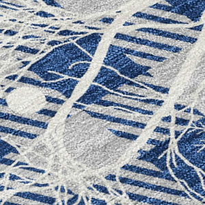 HomeRoots 10' X 14' Blue Ivory Gray Plaid Rug - Durable, Washable Area Rug for Indoor & Outdoor Spaces 621657