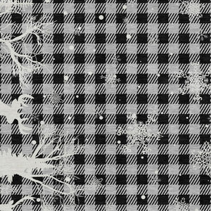 HomeRoots 8' X 10' Gray Black and Ivory Plaid Rug – Stylish, Washable Indoor-Outdoor Area Rug for Any Space 621673