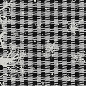 HomeRoots 9' X 12' Gray Black Ivory Plaid Washable Area Rug - Durable Indoor Outdoor Design for Every Space! 621674